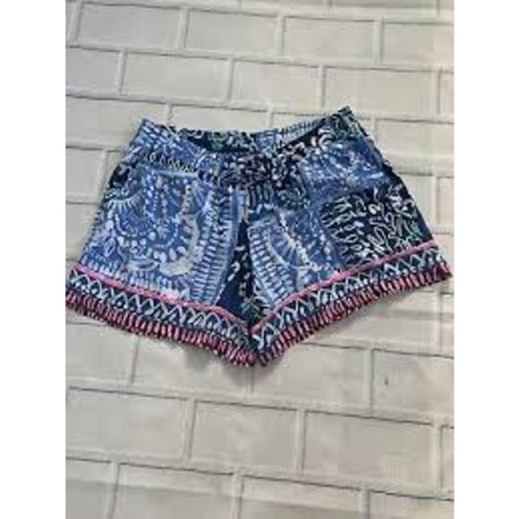 NWOT Lilly Pulitzer Katia shorts in Blue Tropical XS - Picture 3 of 3